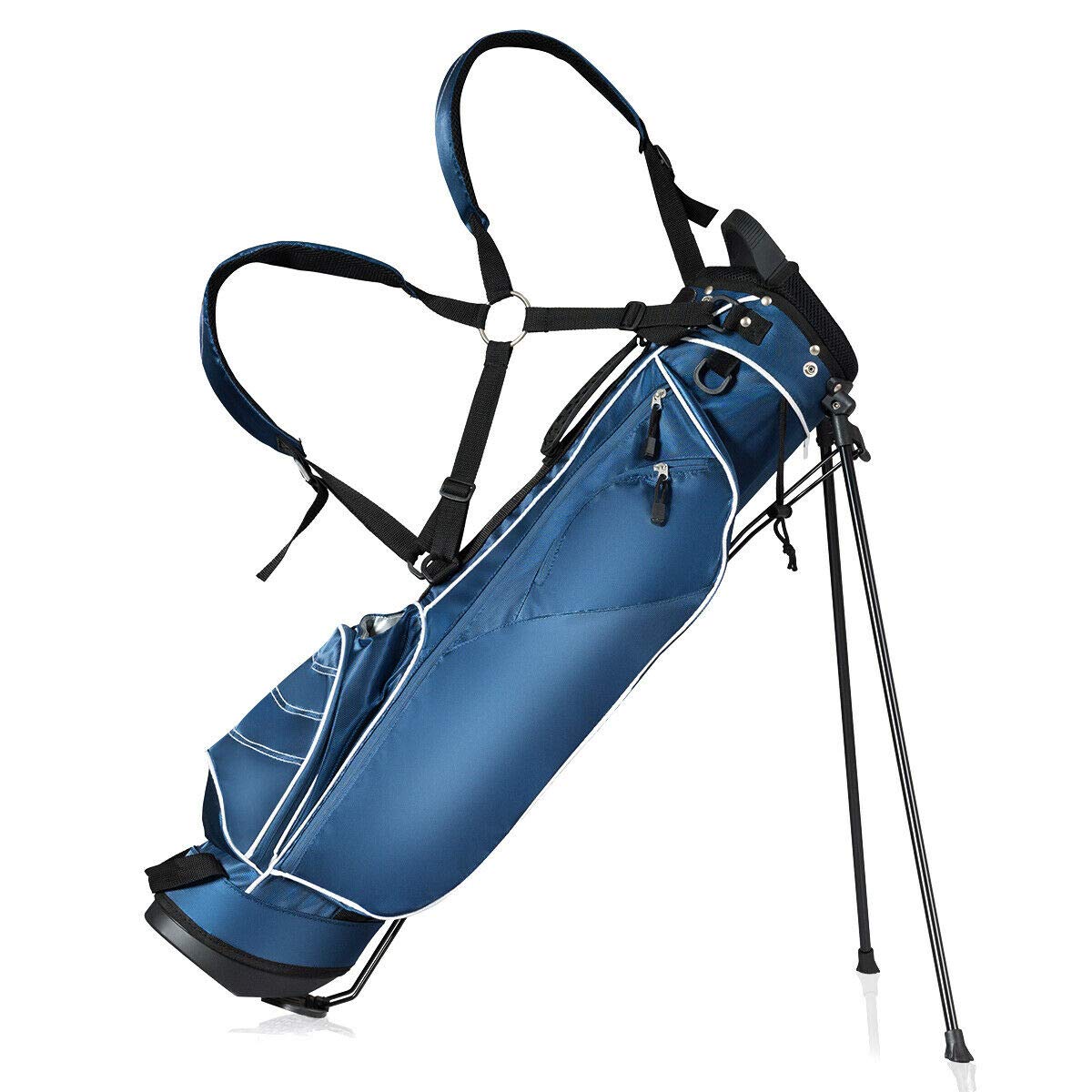 Tangkula Golf Stand Bag, Lightweight Organized Golf Bag, Easy Carry Shoulder Bag with 3 Way Dividers and 4 Pockets for Extra Storage